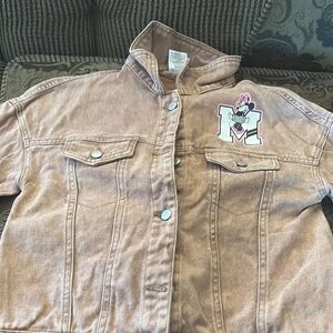 Kids Tan Jacket with Embroidered Character